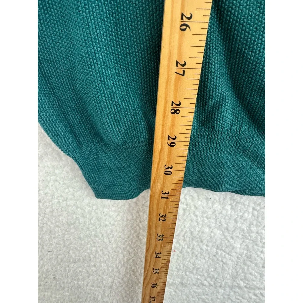 Tasso Elba Mens Green Seed Stitched Supima Cotton Sweater Top‎ Large
